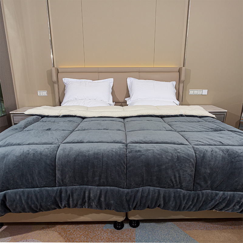 3 قطعه COMFORTER برگشت پذیر مجموعه فوق العاده نرم ، پلی استر پر کردن هوای سرد زمستان گرم بست گوسفند بره با شم